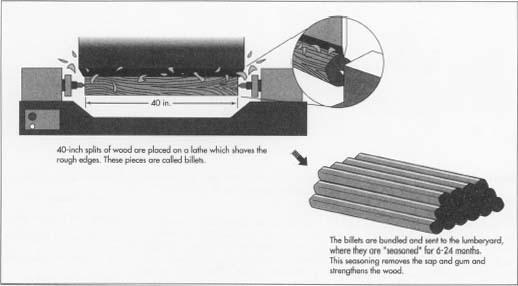 Traditionally, forty- to fifty-year-old ash trees are used to make baseball bats because of their strength, flexibility, and light weight.