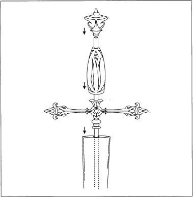 Sword hilt assembly.