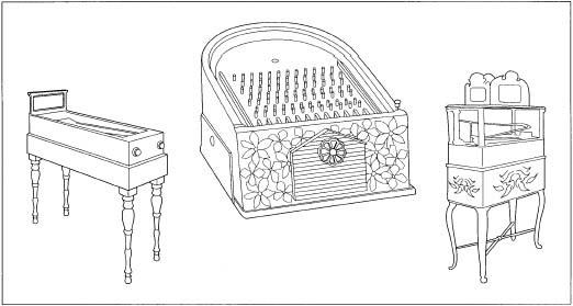 Examples of historic pinball machines