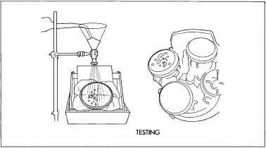 Waterproof material used for raincoats is tested for its level of absorption or ability to repel moisture.